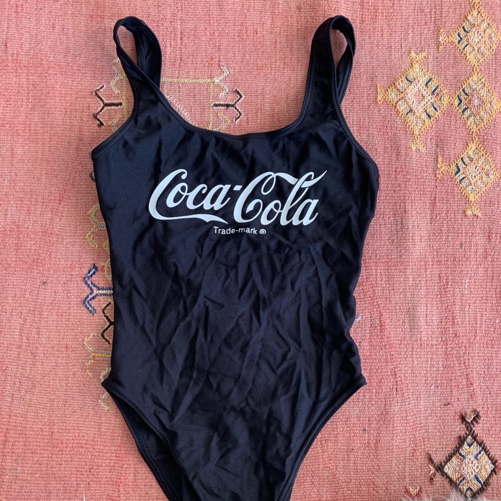 Vintage Coca Cola 80s cut swimsuit